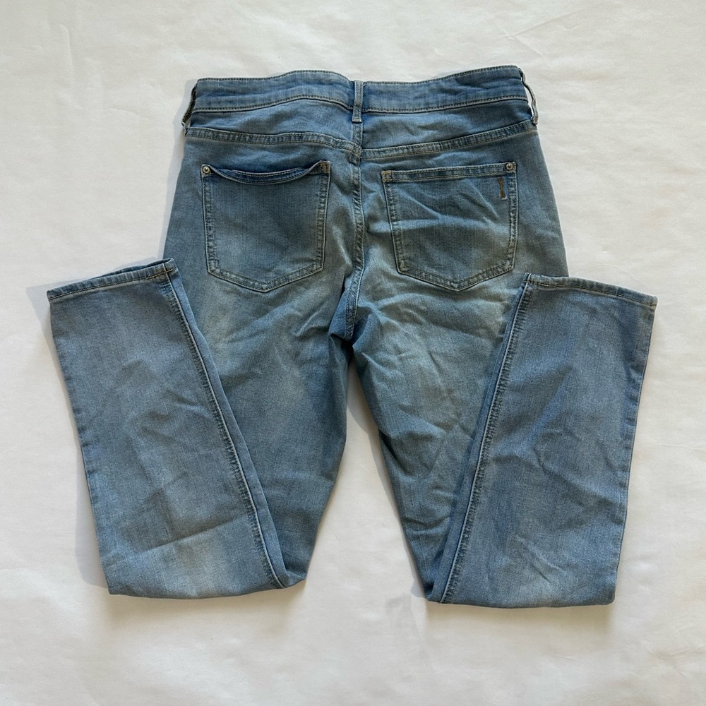 Vintage America Classic Blue Denim Jeans with Brass Zipper - Picture 5 of 6